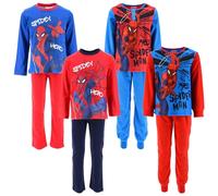 Marvel Spider-Man - Pigiama Bambino 100% Cotone o Micro Pile - Due Modelli e Colori | Set Notte Invernale o Estivo con Stampa Spiderman | Taglie 3-8 Anni [20093 Rosso Pile Box - 8 Anni]