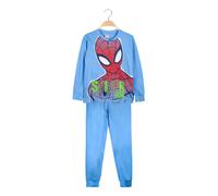 Marvel Spider-Man Pigiama lungo da bambino in cotone con stampa - azzurro
