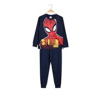 Marvel Spider-Man Pigiama lungo da bambino in cotone con stampa - blu scuro