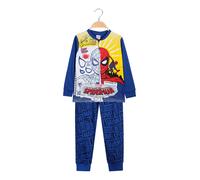 Marvel Spider-Man Pigiama lungo da bambino in cotone con stampe - blu
