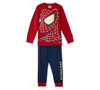 Marvel Spider-Man Pigiama per Ragazzi, T-Shirt e Pantaloni Lunghi Set da 2 Pezzi per Ragazzo, Pigiama in Morbido Cotone, Regalo per Bambino | Taglia 7 Anni
