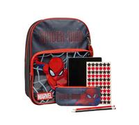 Marvel Spider-Man Set Zaino per Ragazzi - Zaino Spiderman con astuccio, adesivi e portachiavi, set zaino per bambini per la scuola elementare, zaino Spidey regalo