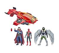Marvel Spider-Man, Spider Escape Jet, Spider-Man, 4+ anni, Doctor Strange e il personaggio Marvel L'Avvoltoio in scala da 15 cm, 4 missili, dai 4 anni in su