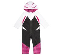 Marvel Spider-Man Spider-Gwen Ghost Spider Infant Baby Girls Zip Up Costume Coverall White 6-12 Mesi