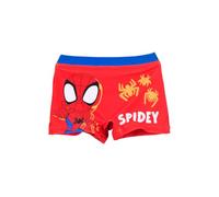 Marvel Spider-Man Spidey Costume da bagno per ragazzi e bambini, pantaloni da bagno rosso o blu, per spiaggia, piscina, lavaggio a mano, Colore: rosso, 92