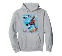 Marvel Spider-Man Spidey Whap Felpa con Cappuccio, Unisex per Adulti, Grigio Melange, S