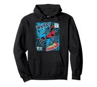 Marvel Spider-Man Spidey Whap Felpa con Cappuccio, Unisex per Adulti, Nero, XXL