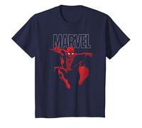 Marvel Spider-Man Strike Maglietta, Bambini, Navy, 6 Anni