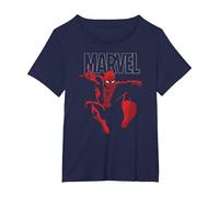 Marvel Spider-Man Strike Maglietta, Donna Plus-Size, Navy, 1X