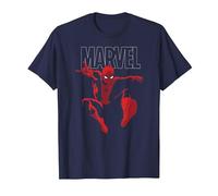 Marvel Spider-Man Strike Maglietta, Uomo, Navy, 5XL