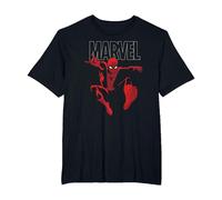 Marvel Spider-Man Strike Maglietta, Uomo Taglie Grandi, Nero, 6X Tall