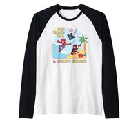 Marvel Spider-Man "Sun Sand Sea & Spidey-Senses" Beach Maglia con Maniche Raglan
