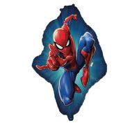 Marvel Spider-Man Super Size - Palloncino in pellicola, 68,5 x 88 cm, con elio e aria, con nastro e cannuccia di carta, prodotto ufficiale Marvel, decorazione per il compleanno dei bambini