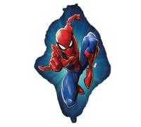 Marvel Spider-Man Super Size - Palloncino in pellicola, 68,5 x 88 cm, con elio e aria, con nastro e cannuccia di carta, prodotto ufficiale Marvel, decorazione per il compleanno dei bambini