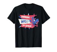 Marvel Spider-Man Swinging Into 2nd Grade Back to School Maglietta