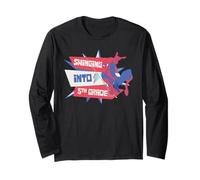 Marvel Spider-Man Swinging Into 5th Grade Back to School Maglia a Manica