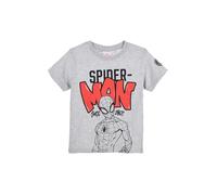 Marvel Spider-Man T-Shirt Bambino 100% Cotone Maglietta Ufficiale Manica Corta - Abbigliamento Spiderman 3-8 Anni Idea Regalo [10136 Grigio - 4 Anni]