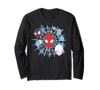 Marvel Spider-Man Team Spidey Big Face Collage Maglia a Manica