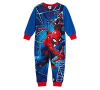 Marvel Spider-Man, Tutina per Ragazzi o Ragazze, Pigiama Tutto in Uno per Bambini, Blu, età 18 Mesi-10 Anni