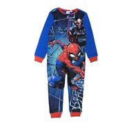 Marvel Spider-Man, Tutina per Ragazzi o Ragazze, Pigiama Tutto in Uno per Bambini, Blu, età 9-10 Anni