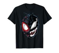 Marvel Spider-Man Venom Miles Split Face Maglietta