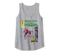 Marvel Spider-Man vs. Doctor Octopus Retro Comic Canotta, Donna, Grigio Melange, XL