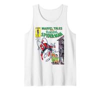 Marvel Spider-Man vs. Doctor Octopus Retro Comic Canotta, Uomo, Bianco, S