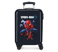 Spiderman Blu Valigia Cabina 55cm ABS Rigida Trolley Bambini Bagaglio a mano 4R