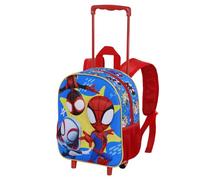 Marvel Spiderman Amazing-Zainetto 3D con Ruote Piccolo, Rosso, 26 x 34 cm, Capacità 7 L