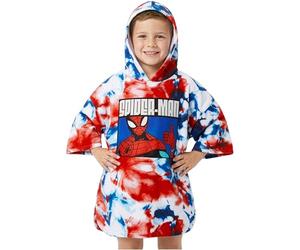 Marvel Spiderman Asciugamani Bagno con Cappuccio Ragazzi Poncho Bambino Telo Mare Bambini (Multi Spiderman, 6-14 Anni)
