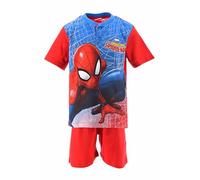 Marvel Spiderman Bambino Pigiama Corto (Rosso,7 Anni)