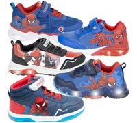 Marvel Spiderman - Bambino - Scarpe Sneakers Scarpe da Ginnastica con Luci LED - Prodotto Originale con Licenza Ufficiale [6548 Nero LED - 32]