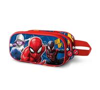 Marvel Spiderman Best Team-Astuccio 3D Doppio, Blu, 22 x 10 cm
