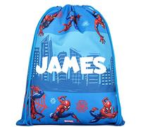 Marvel Spiderman - Borsa Con Coulisse Personalizzata per Bambini - Borsa per la Scuola - Regalo Personalizzato - Borsa da Bagno, Blu