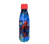 Marvel Spiderman Bottiglia Riutilizzabile, Design in Alluminio Resistente, Borraccia per Ragazzi, Bottiglia da Viaggio, Capacità 500 ml (Blu)