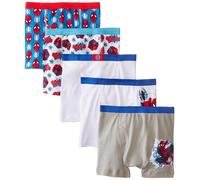 Marvel Spiderman Boxer Briefs Per Ragazzi 5-Pack Taglie 4, 6, 8 100% Cotone