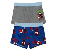 Marvel Spiderman Boxer per ragazzi - Spidey Biancheria intima per bambini, Blu/Grigio (confezione da 2), blu/grigio, 122-128