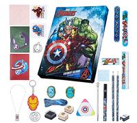 Marvel Spiderman Calendario Avvento 2025 Bambini Countdown Natale Calendari Avvento Cartoleria Materiale Scuola Portachiavi Penna (Avengers Multicolore)