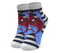Marvel Spiderman - Calzini Avengers Uomo Ragno per Bambini, in Cotone (IT, Numero, 31, 34, Grigio)