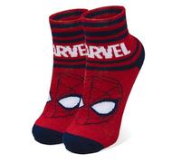 Marvel Spiderman - Calzini Avengers Uomo Ragno per Bambini, in Cotone (IT, Numero, 31, 34, Rosso)