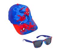 Marvel Spiderman Cappellino da Baseball e Occhiali da Sole per Ragazzi, Occhiali da Sole con Protezione UV, Cappellino Estivo per Bambino