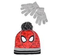 Marvel Spiderman Cappello e Guanti da Ragazzi, Set Invernale per Bambino, Cappello e Guanti Spiderman, Accessori Invernali per Ragazzo - Grigio