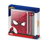 Marvel Spiderman Chibi-Gift Box with Diary and Fashion Ballpoint Pen, Red