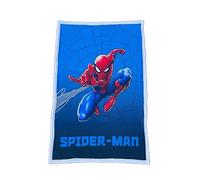 Marvel Spiderman Coperta in Pile Sherpa, 100% Poliestere, 100 x 150 cm, Blu/Rossa