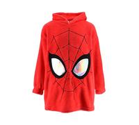 Marvel Spiderman Felpa con Cappuccio per Ragazzi, Coperta con Cappuccio in Morbido Pile con Motivo, Taglie 3 a 8 Anni (IT, età, 6 Anni, 8 Anni, Regular, Rosso)