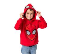 Marvel Spiderman Felpa con Cappuccio per Ragazzi | Felpa con Cappuccio Superhero Graphic per Bambini in Rosso | Regalo di Merchandising di Arte del Personaggio del Fumetto