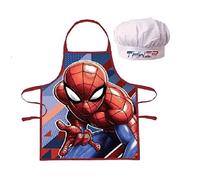 Marvel Spiderman - Grembiule da cucina con cappello per bambini (3-6 anni)