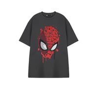 Marvel Spiderman Maglietta Uomo | Maglietta Grafica a Maniche Corte in Carbone per Uomo | Spiderman Vicino Amichevole | Abbigliamento di Fumetti di Supereroi | Top dell'Eroe Peter Parker