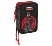 Marvel Spiderman Miles Morales triple pencil case 37pcs Safta