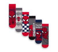 Marvel Spiderman Multicolore 6 Pack Calzini al polpaccio Set di 6 Ragazzi